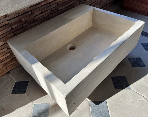 Beige hand made sink