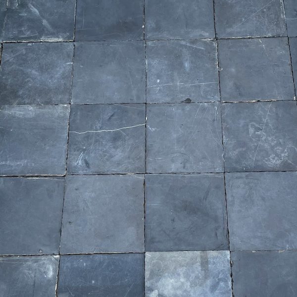 Black limestone square floor