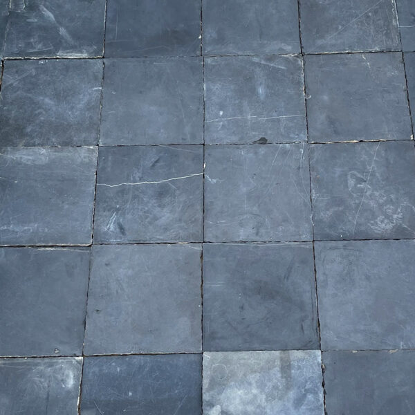 Black limestone square floor