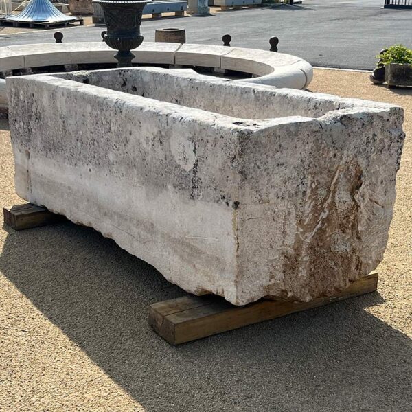 Huge white limestone trough blond