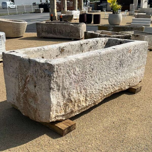 Huge white limestone trough rare