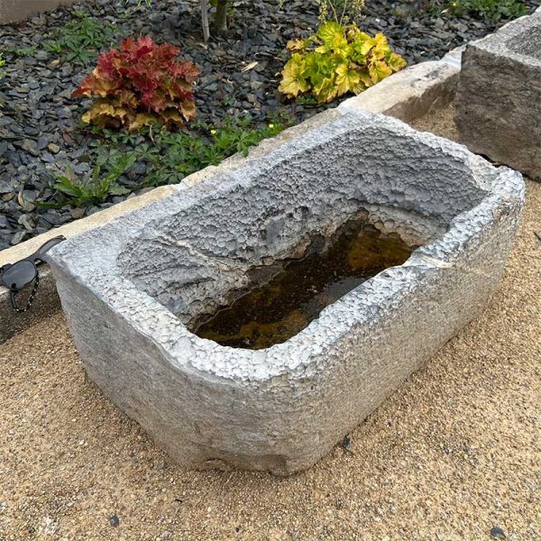 Traditional Northern France Belgium blue stone trough