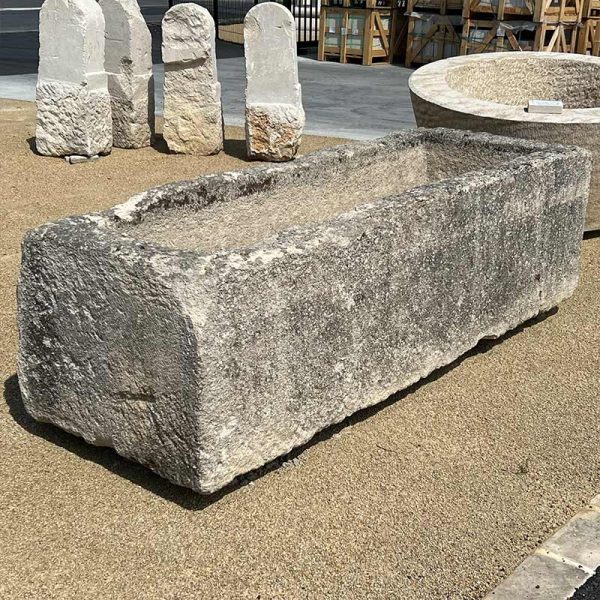 Water stone trough cut in single block