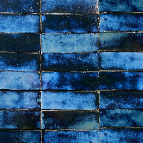 Magic blue rectangular bejmat tiles