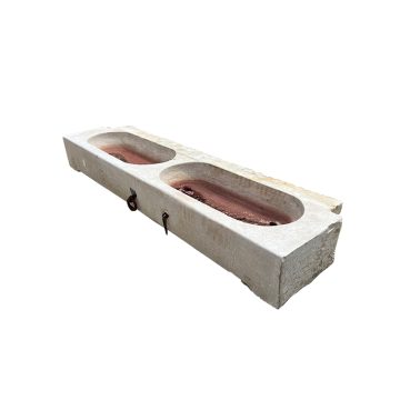 antique limestone double trough
