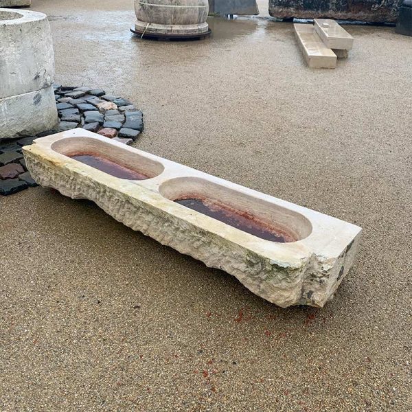 low double trough in pure exterior limestone stone