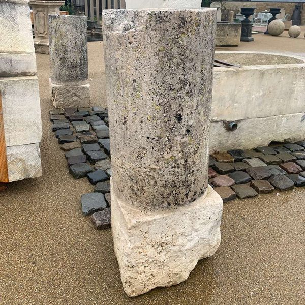 Pair of limestone posts