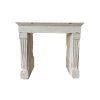 Antique Louis Philippe style limestone fireplace