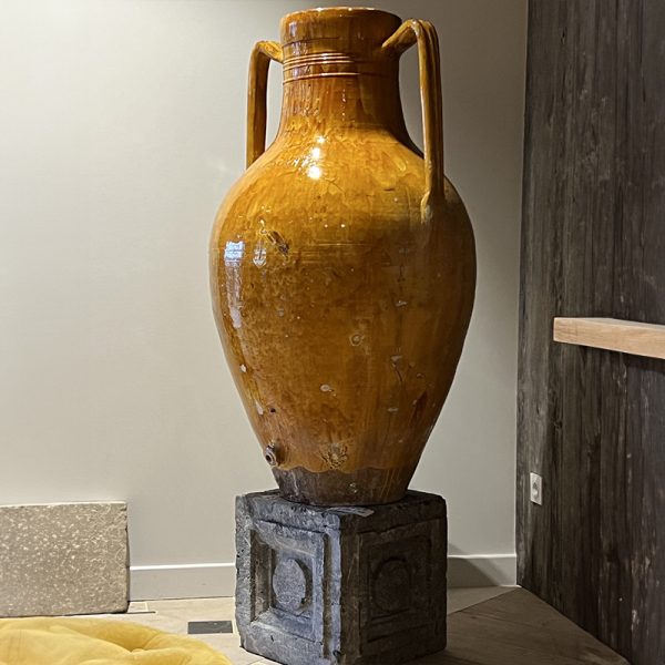 large orange amphora