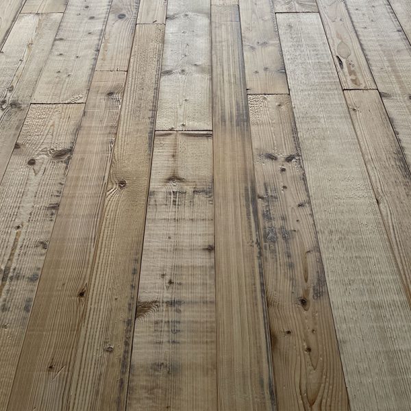 Natural patinated wood floor