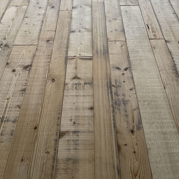 Natural patinated wood floor