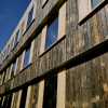 Reclaimed railway wagon boards in oak for UNiversity of Cambridge