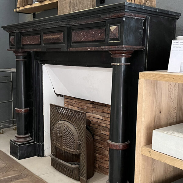 Antique column fireplace