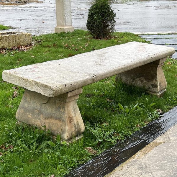 natural stone outdoor bench