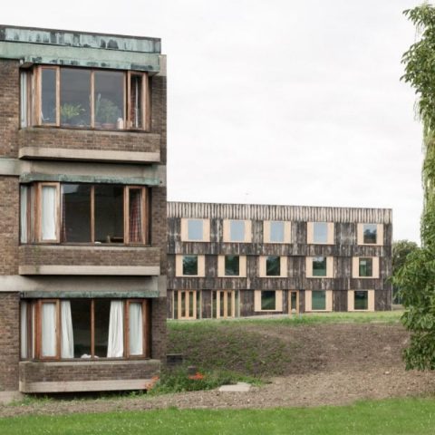 Plancher wagon de récupération pour résidence étudiante de Cambridge