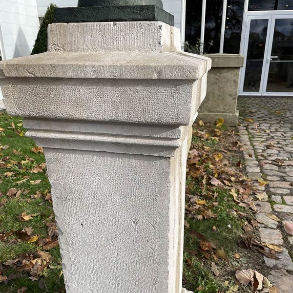 sculpted stone column