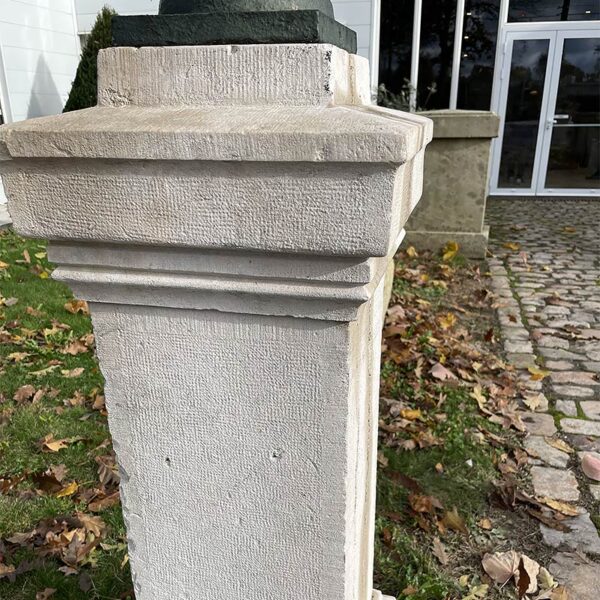 sculpted stone column