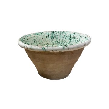 Antique Italian glazed pottery bowl