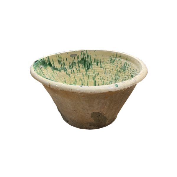 antique italian glazed terracotta bowl