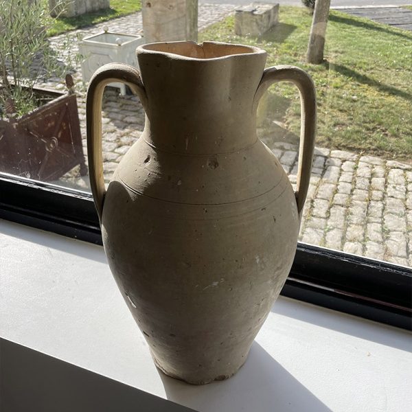 small terracotta vase