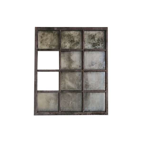 12 paned antique cast iron windows