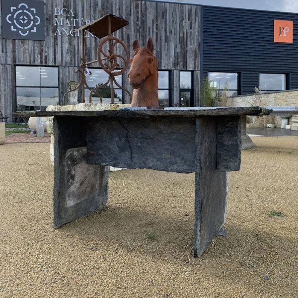 outdoor natural stone table