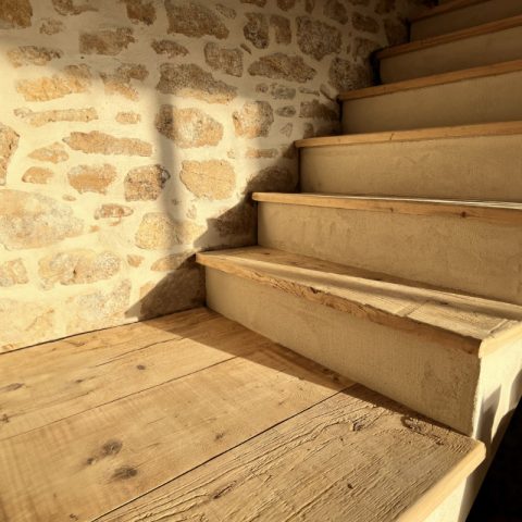 Staircase wooden steps