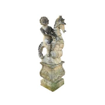 Statue of neptune on sea horse