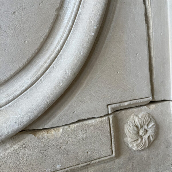 antique stone fireplace overmantel