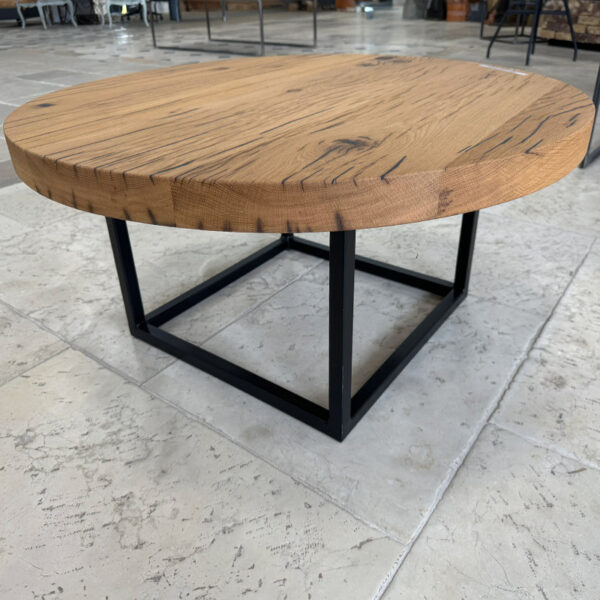 coffee table old aok on metal legs