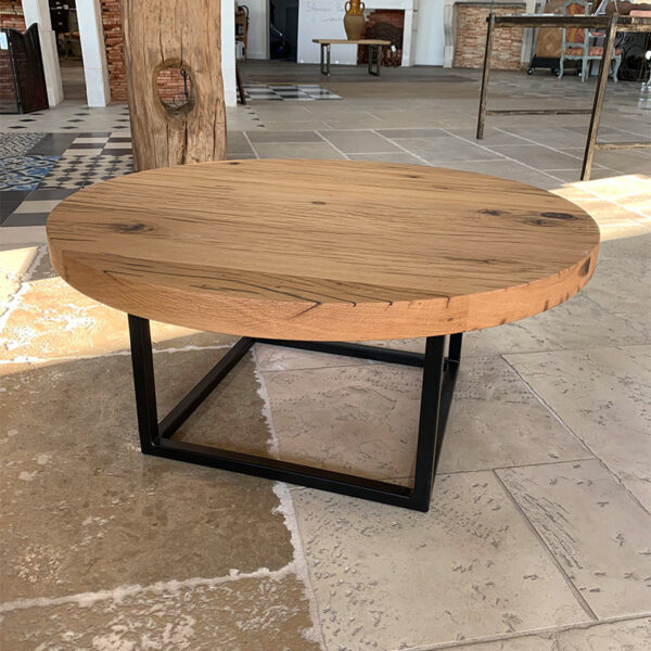 coffee table metal cube base