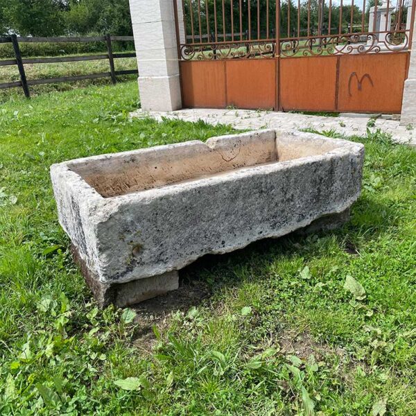 antique light beige stone trough