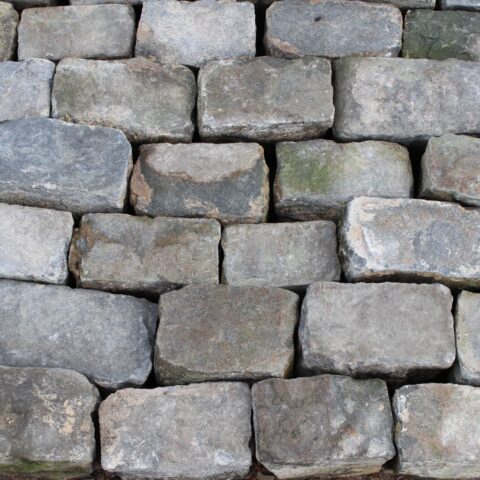 Antique reclaimed french street paving
