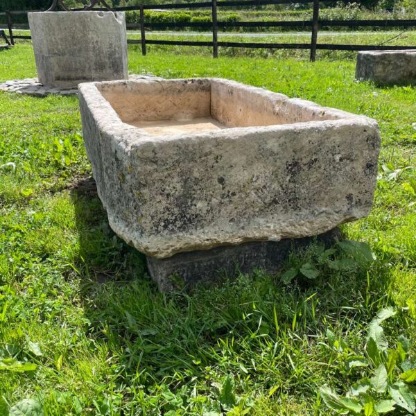 old stone trough with irregular edges