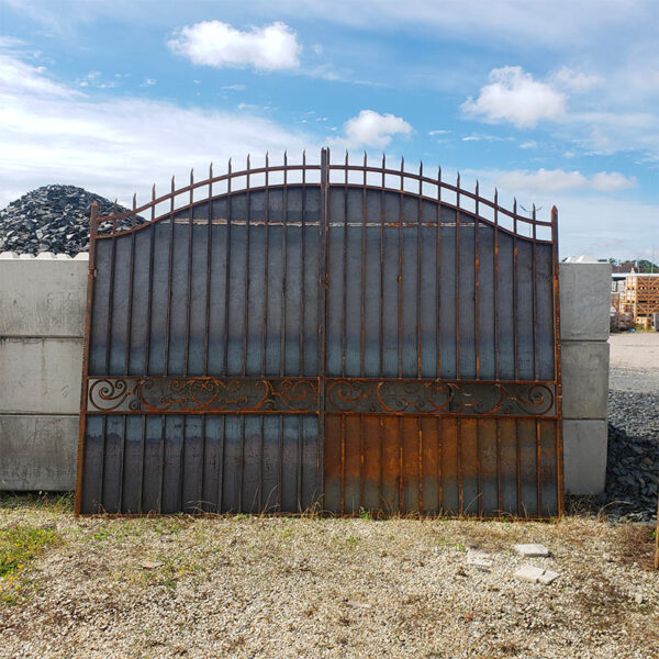 Arched steel gates at BCA