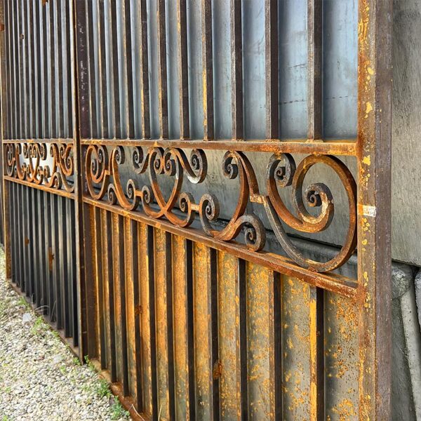 Newly made gates with arabesque