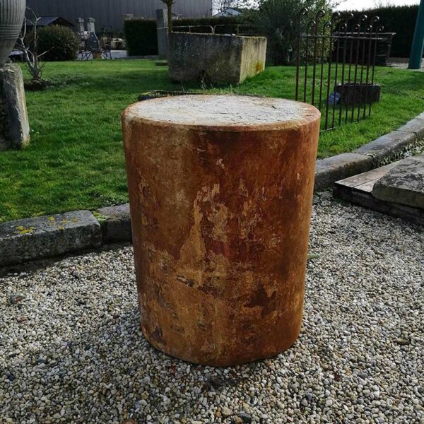 antique limestone cylinder