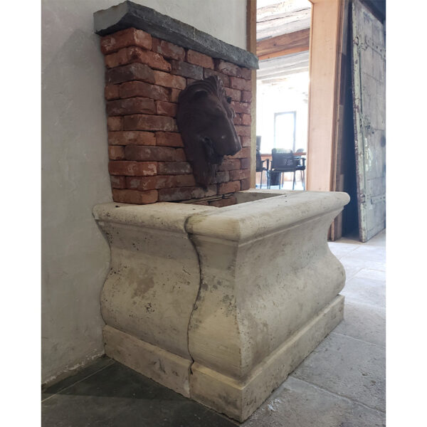 antique stone wall fountain