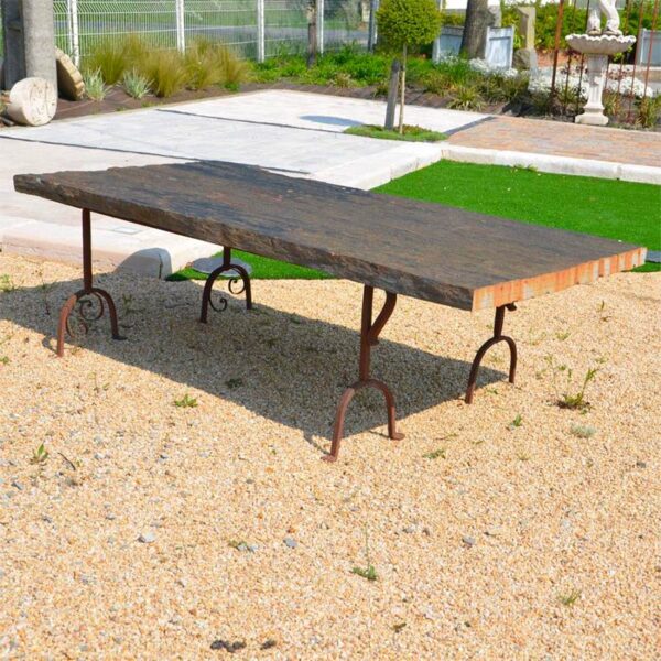 garden table wrought iron base