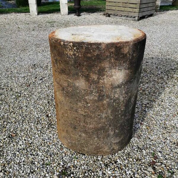 gray stone back cylinder