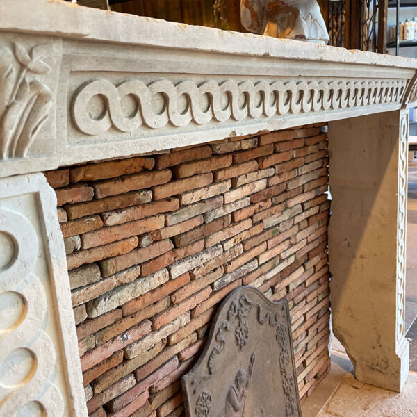 interlaced frieze antique louis XVI fireplace