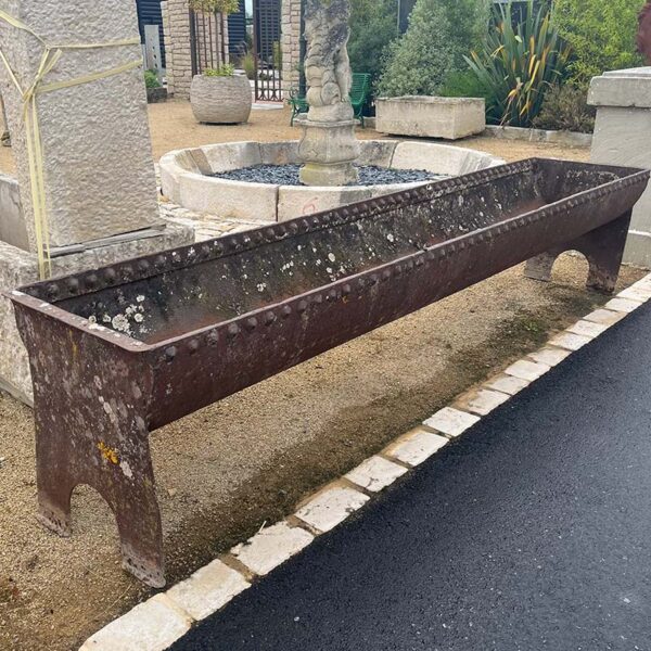 iron trough with legs