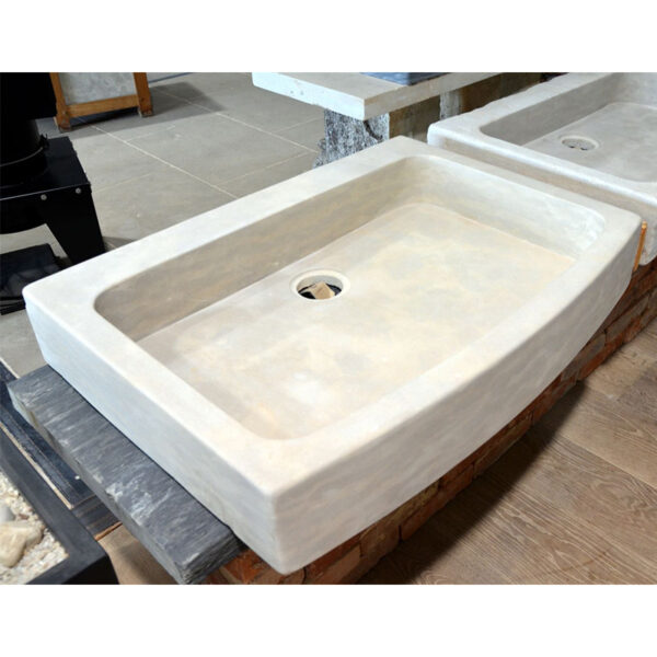 light stone rectangular sink