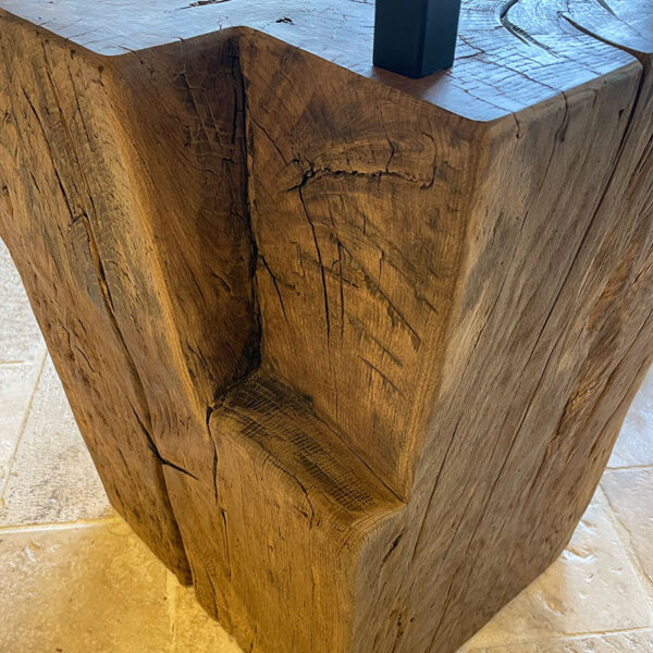 oak beam bar table base