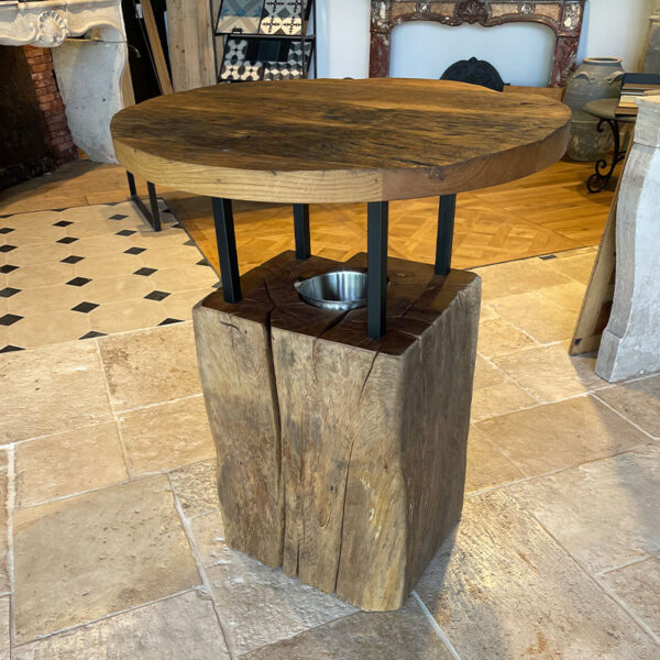 oak standing bar table