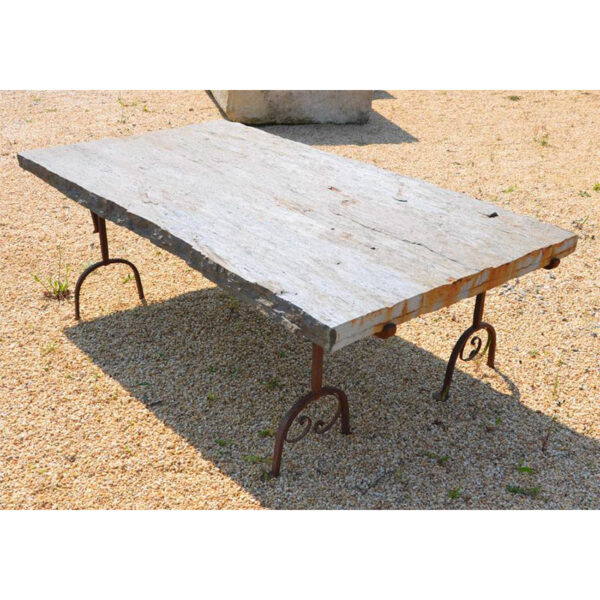 outdoor table in schist