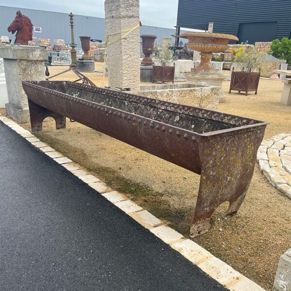 raw iron trough rust color
