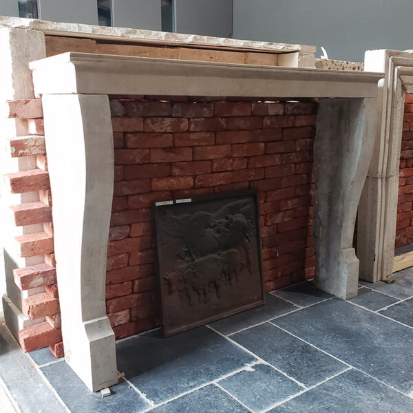 typical 19th century antique fireplace