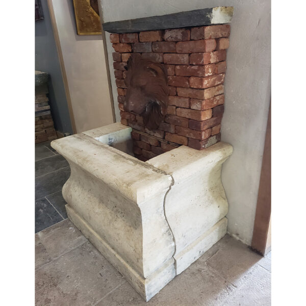 wall fountain stone basin