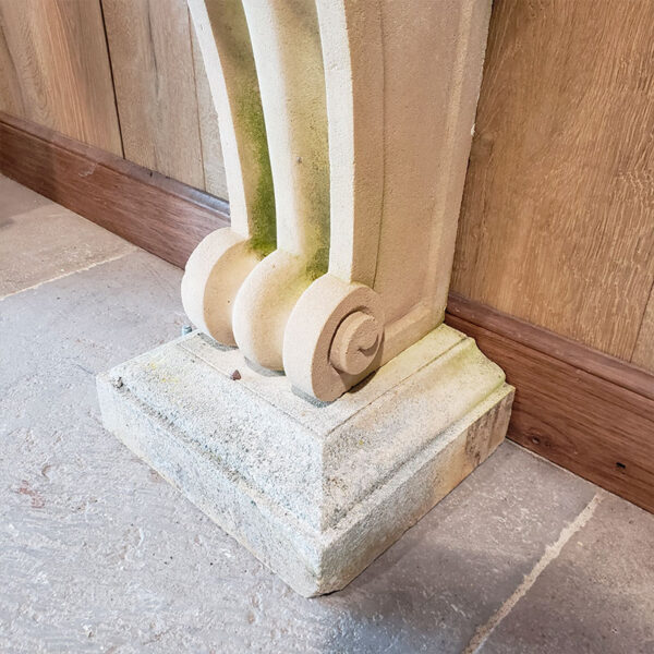 Antique column stand with basin
